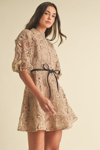 Lace Victorian Style Mini Dress