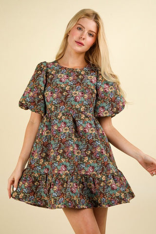 Cocoa Floral Mini Dress