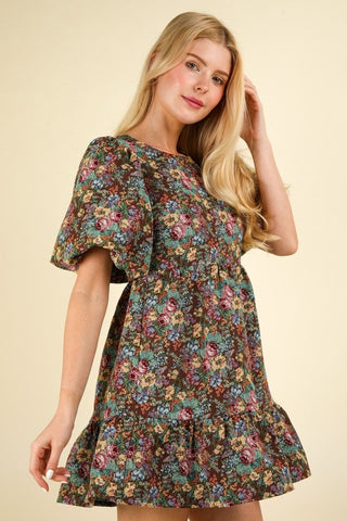 Cocoa Floral Mini Dress