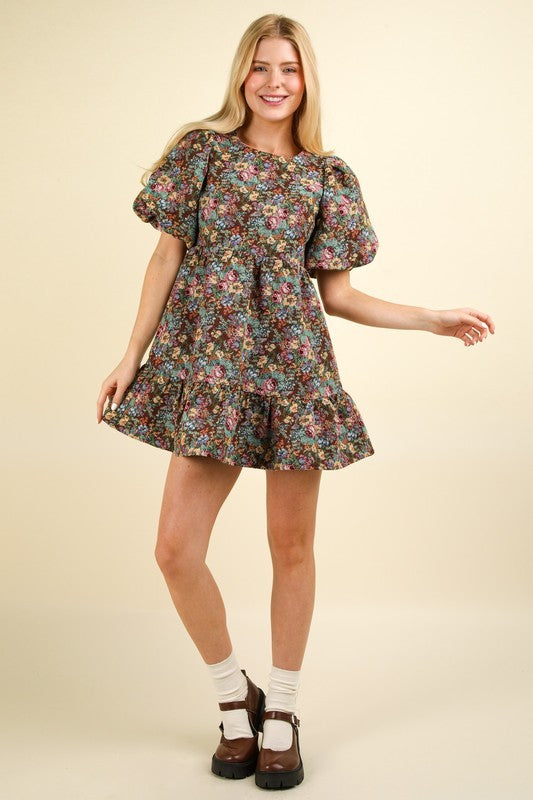 Cocoa Floral Mini Dress