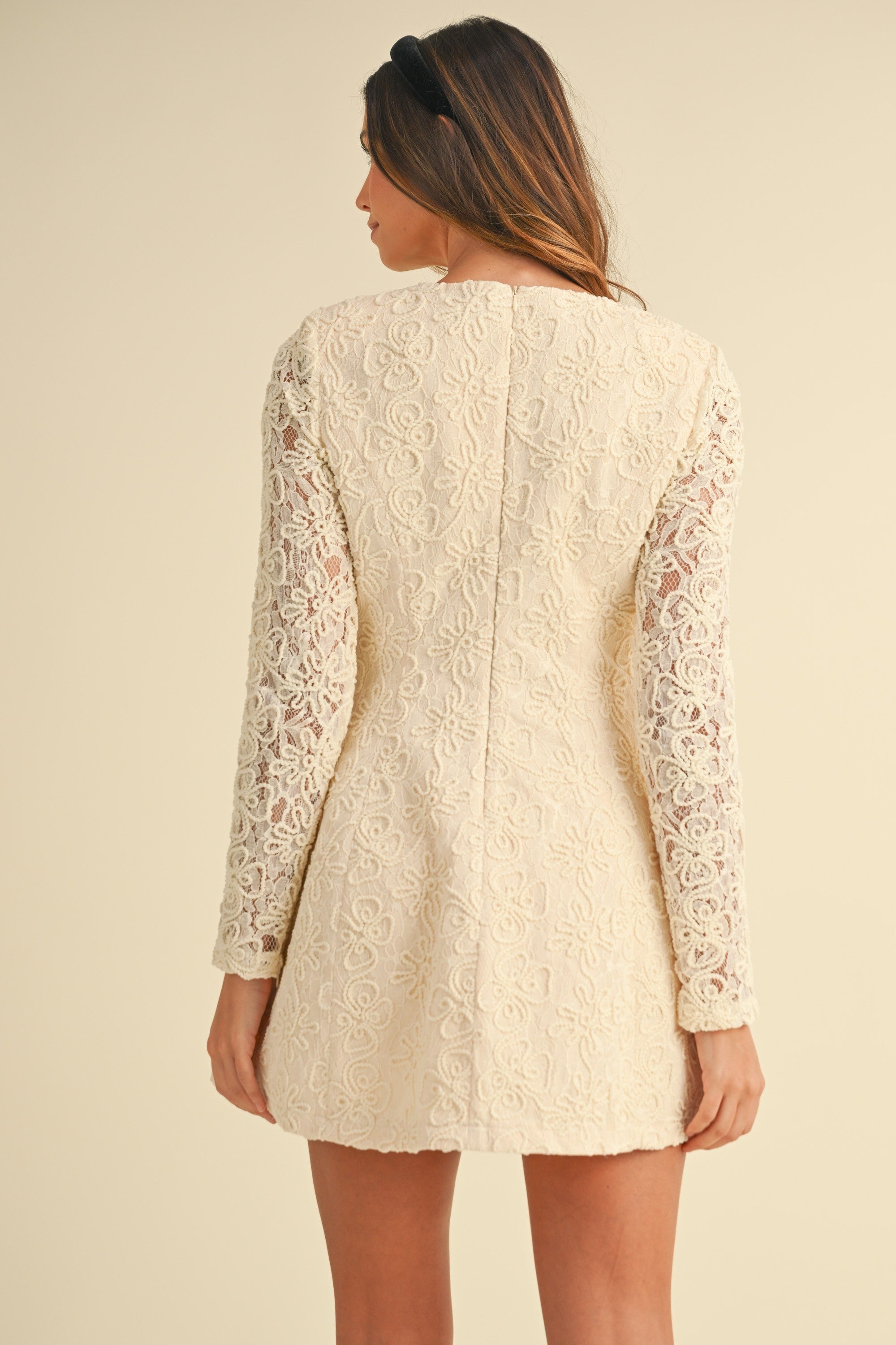 Floral Lace Flare Mini Dress